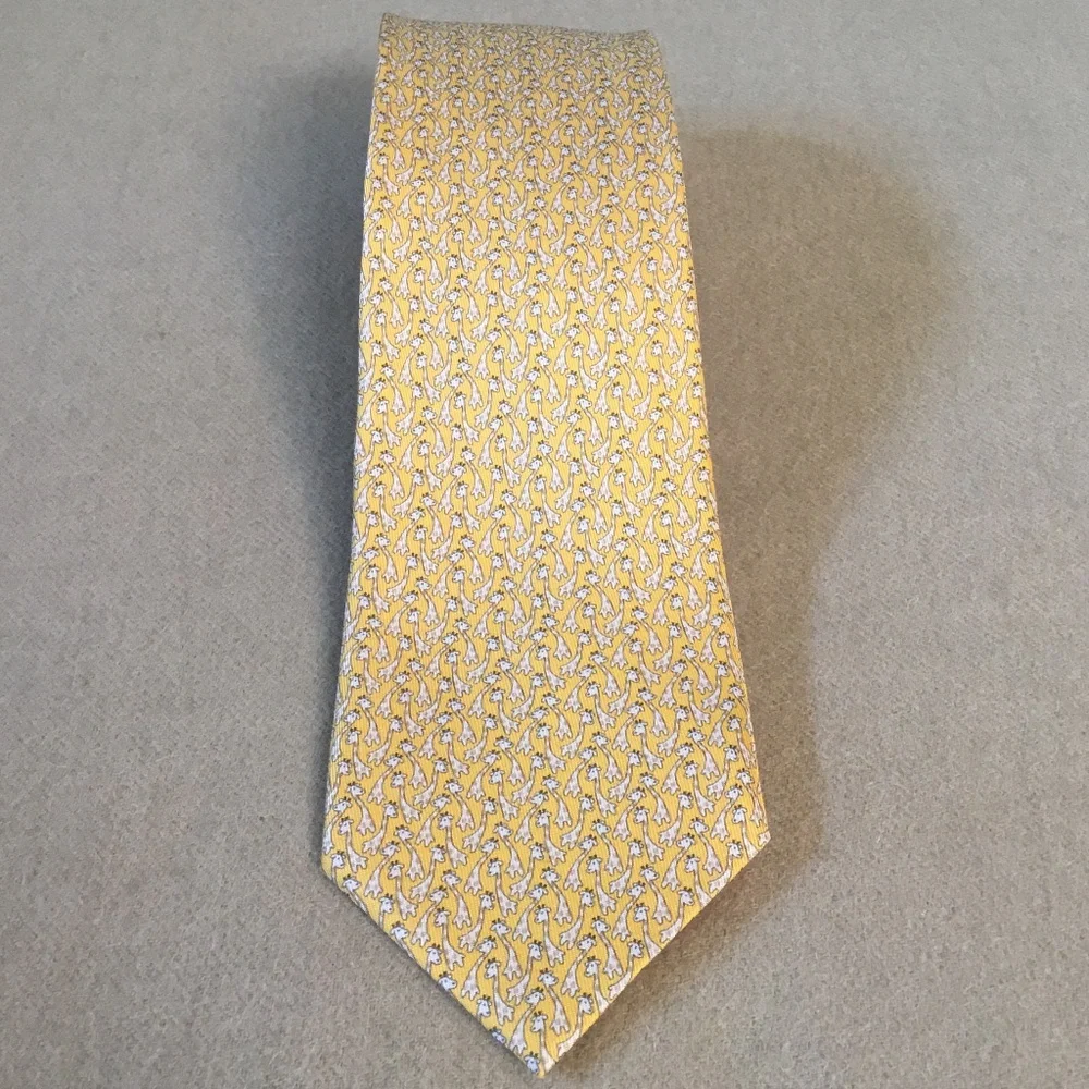 Ferragamo Giraffe-Print Silk Tie - Picture 14 of 16